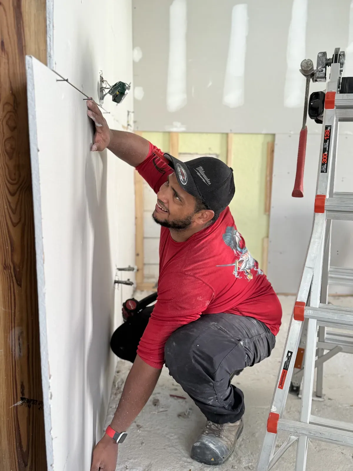 Professional drywall installation in progress by GC Trusted Builders in Melbourne Florida